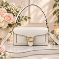 COACH Tabby Shoulder Bag 26 Chalk White Brass Hardware Crossbody