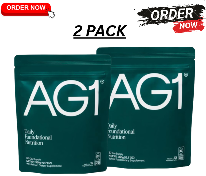 AG1 Greens Powder Superfood – 75 Vitamins, Probiotics &amp; Adaptogens | 360g Refill Pouch