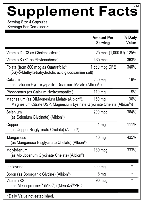 OsteoPrev Bone Strength & Calcium Support Supplement – Mineral Complex Capsules | 120 Count