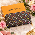 Louis Vuitton Multicolor Monogram Zip-Around Wallet Murakami Zipper Logo Women