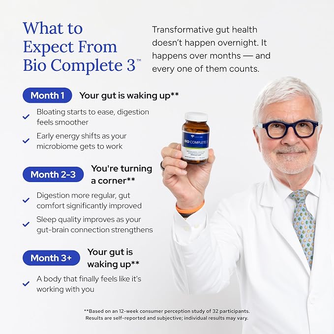 Bio Complete 3, 3-in-1 Probiotics, Pre & Postbiotics, 30 Servings