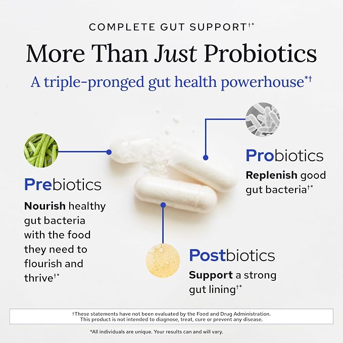 Bio Complete 3, 3-in-1 Probiotics, Pre & Postbiotics, 30 Servings