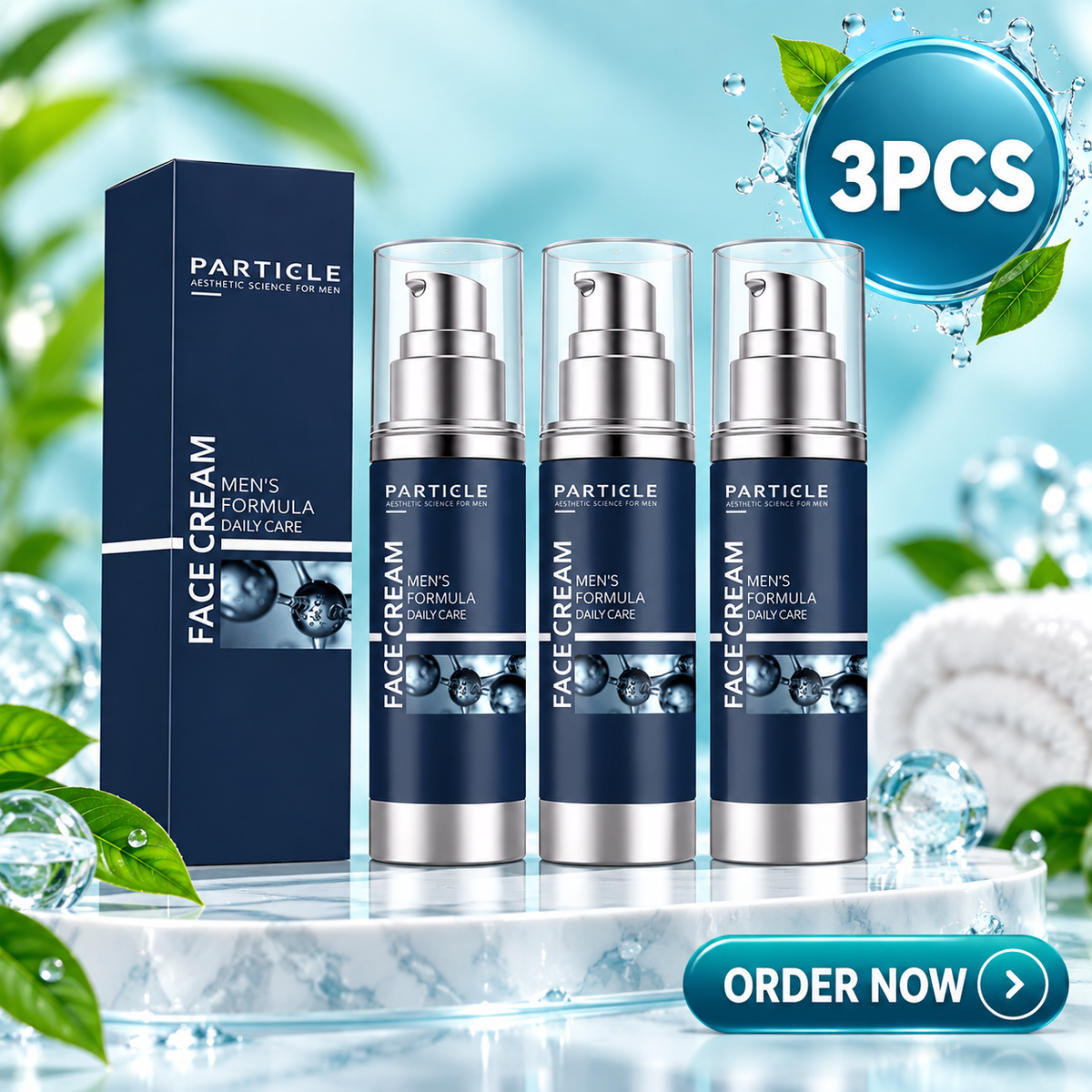 3X Particle Face Cream Men 6 in 1 Anti-Aging Cream Fights Eye Bags Dark Spots