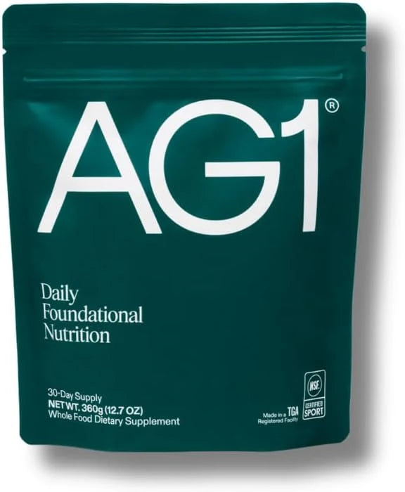 AG1 Greens Powder Superfood – 75 Vitamins, Probiotics & Adaptogens | 360g Refill Pouch
