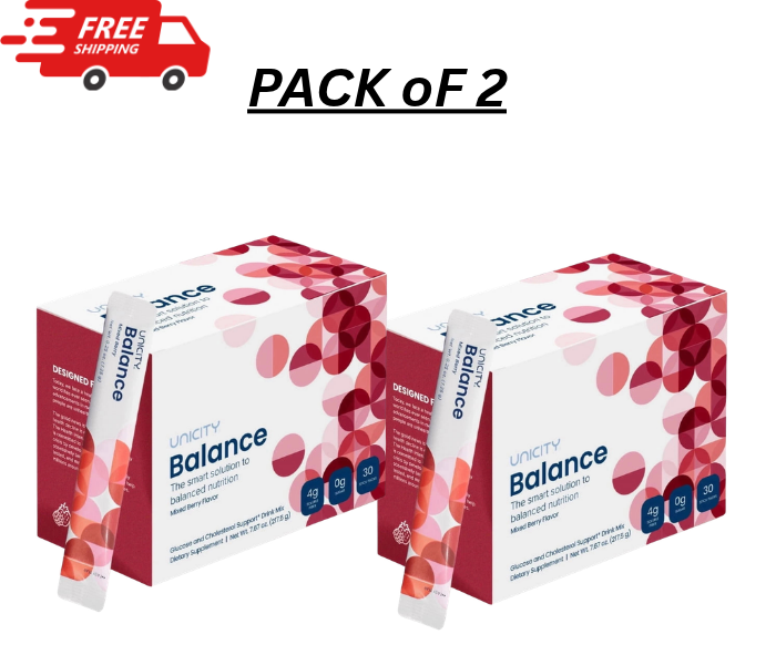 2 PACK Unicity BALANCE 30 Packets/Stick Packs MIXED BERRY