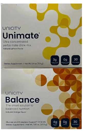 Combo-Unicity Unimate LEMON and Unicity Balance Natural Orange Flavor