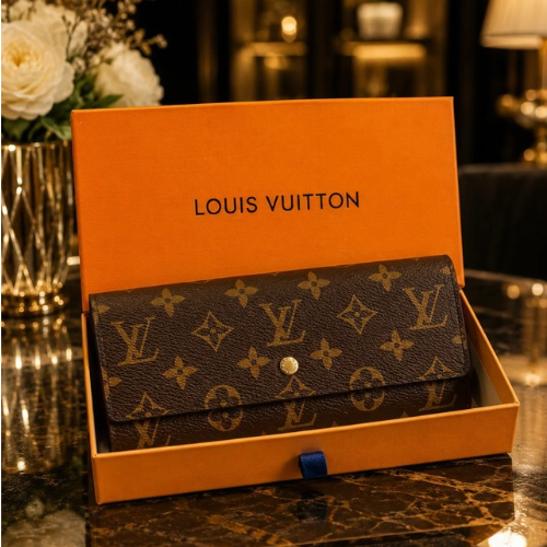 Louis Vuitton Monogram Pochette Portemonnaie Credit Long Wallet