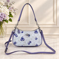 COACH CR292 Teri 2way Shoulder Signature Canvas Blueberry Print Outlet