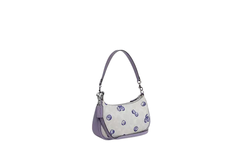 COACH CR292 Teri 2way Shoulder Signature Canvas Blueberry Print Outlet