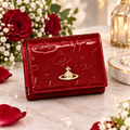 Vivienne Westwood Gamaguchi Trifold Wallet Color Red orb Enamel Japan Outlet