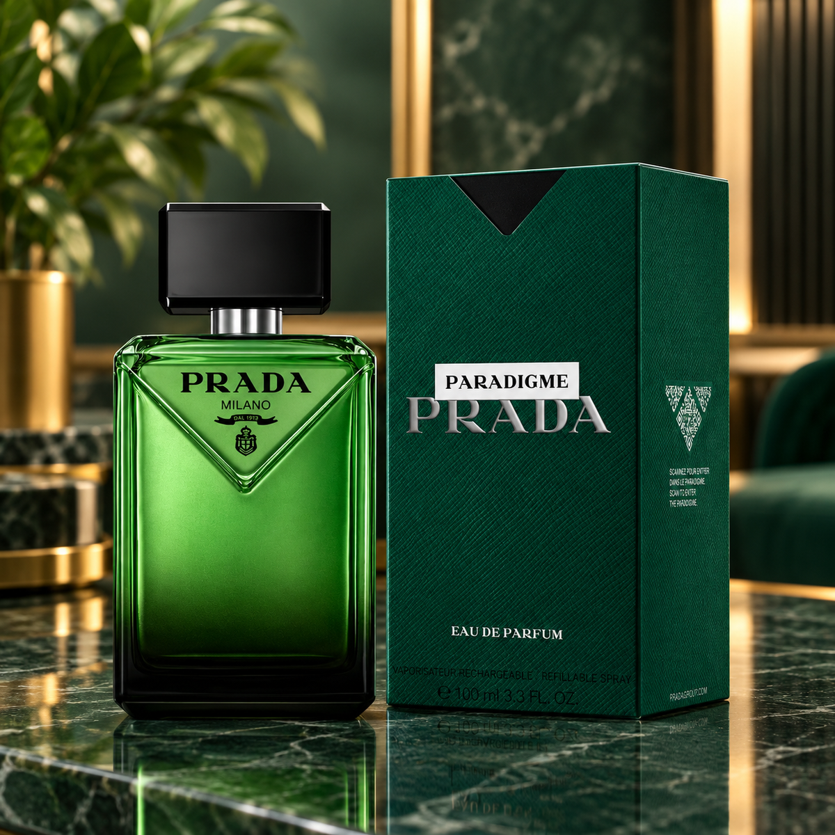 Prada Paradigme 3.3o.z-100mL Eau de Parfum Men New