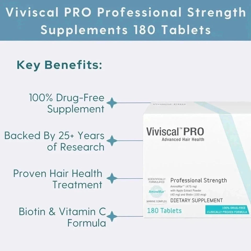 New Viviscal Professional Hair Growth Supplement 180 Tablets