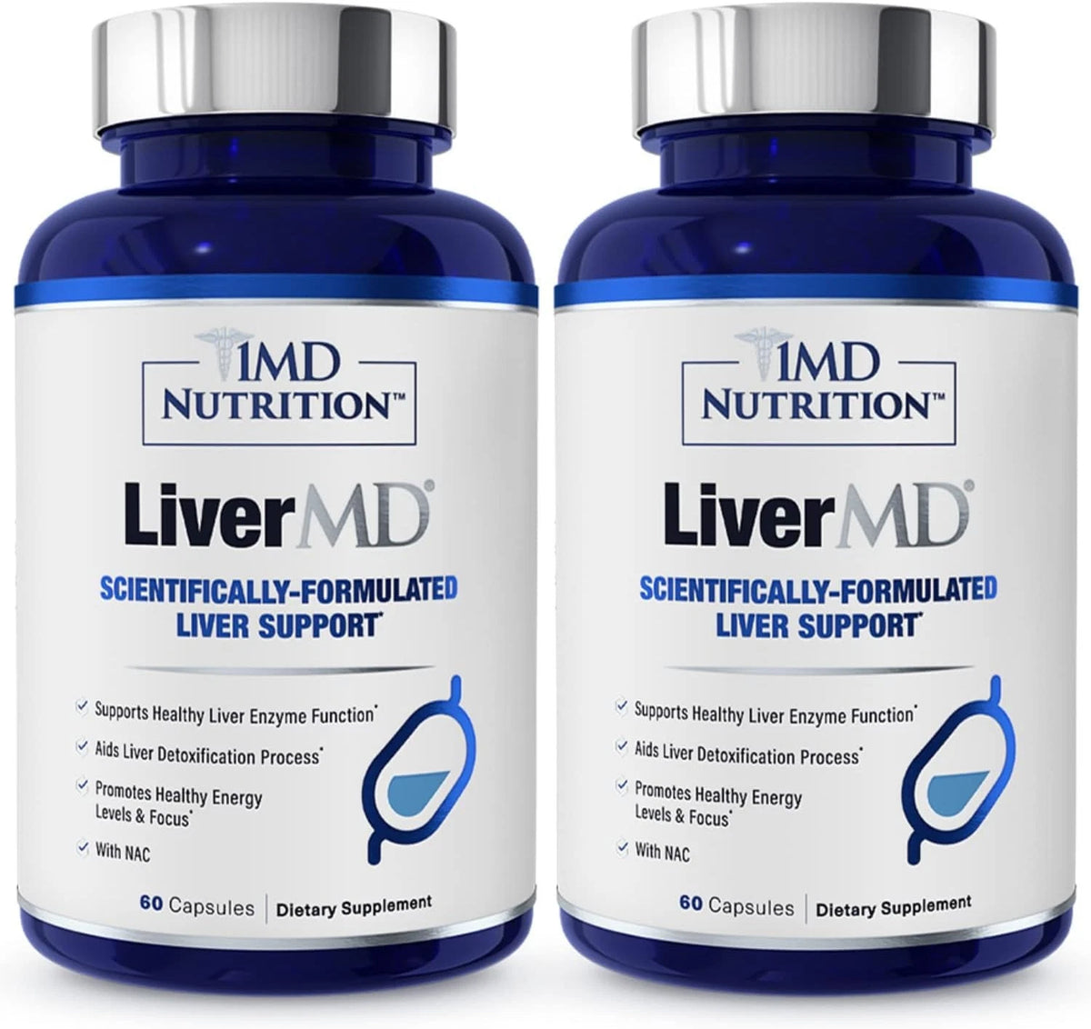 1MD LiverMD - Liver Support Supplement  60 Capsules