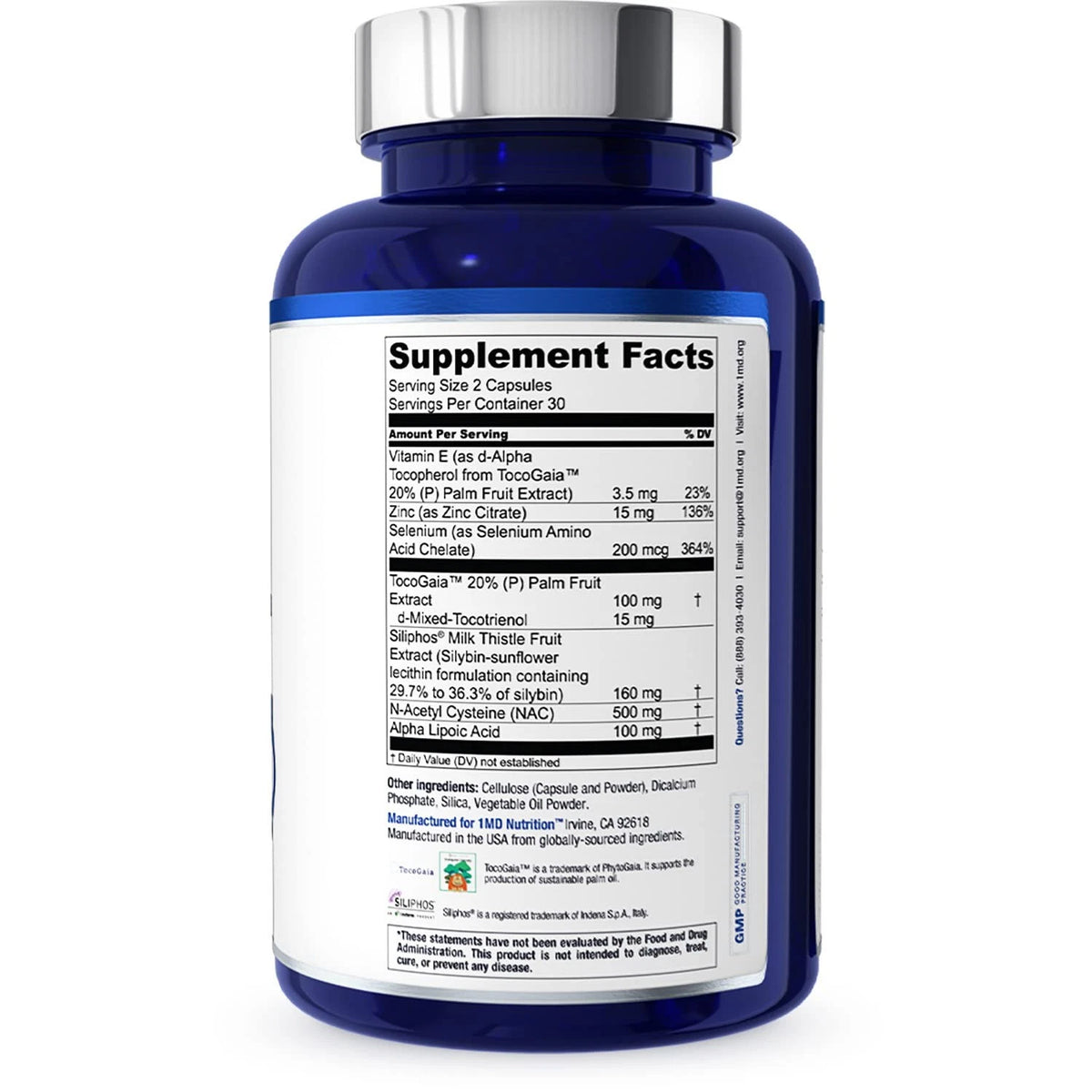 1MD LiverMD - Liver Support Supplement  60 Capsules