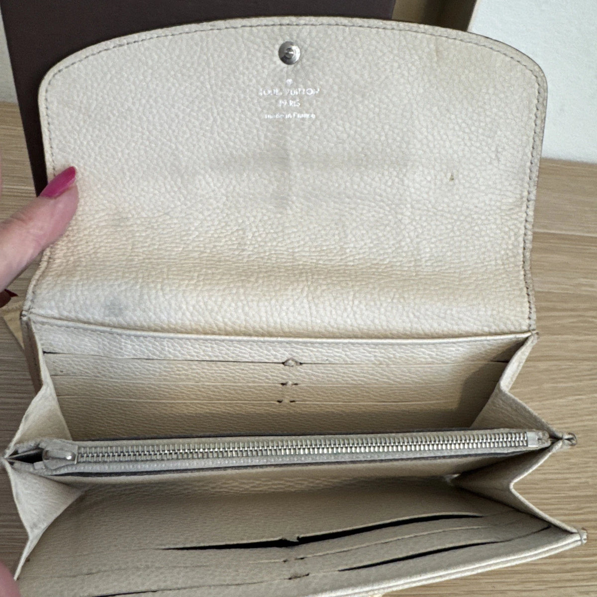 Louis Vuitton Mahina Iris Portefeuille Perforated Leather Ivory Continental Wallet