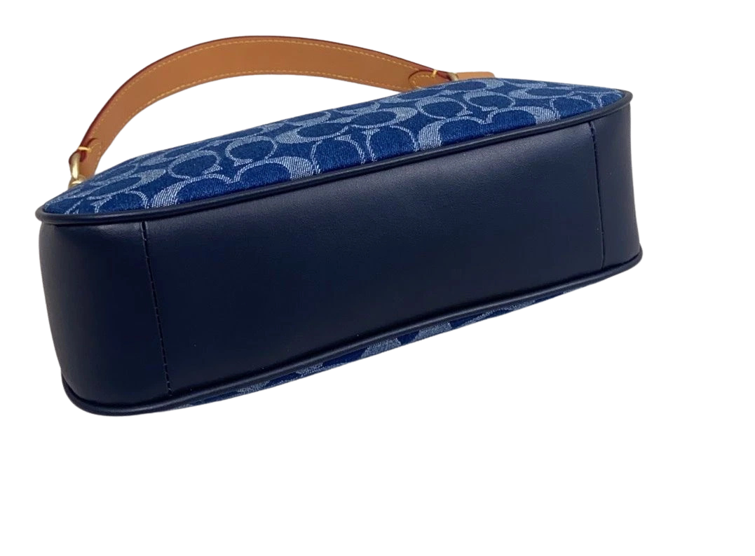 COACH CAF82 Teri Shoulder Crossbody Bag Signature Denim Blue Shoulder