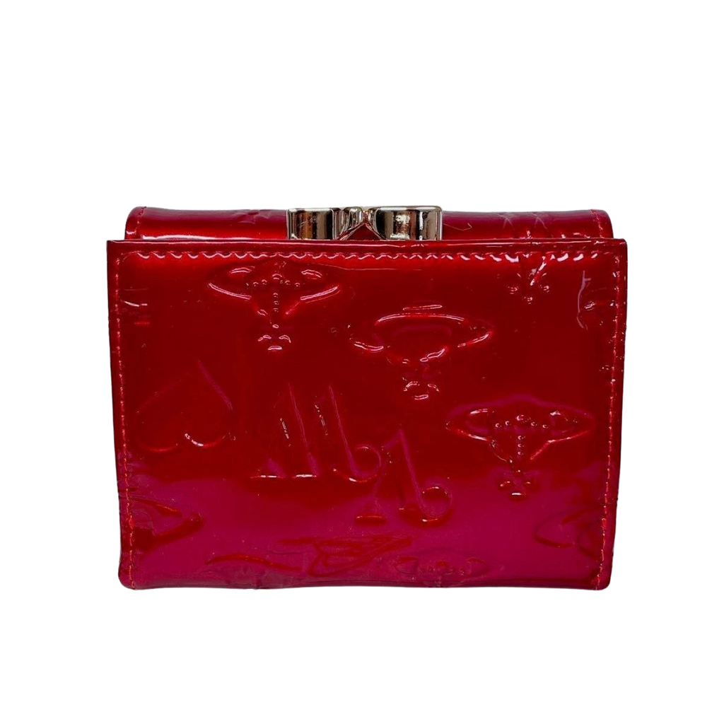 Vivienne Westwood Gamaguchi Trifold Wallet Color Red orb Enamel Japan Outlet