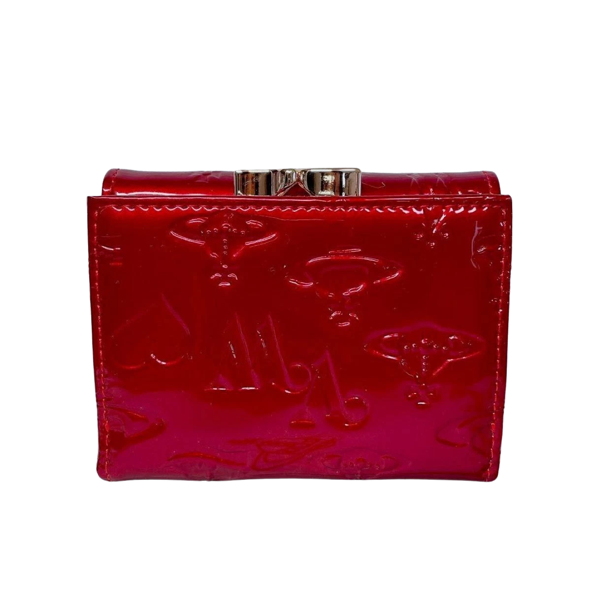 Vivienne Westwood Gamaguchi Trifold Wallet Color Red orb Enamel Japan Outlet