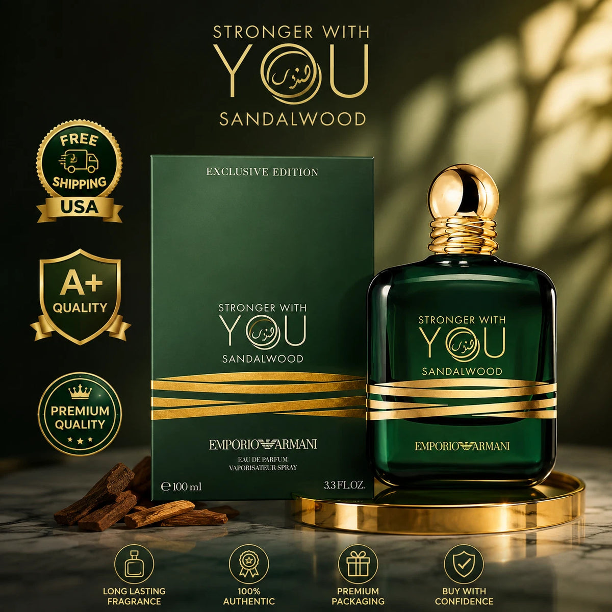 Stronger With You Sandalwood 3.3 fl oz / 100 ml Men's Fragrances