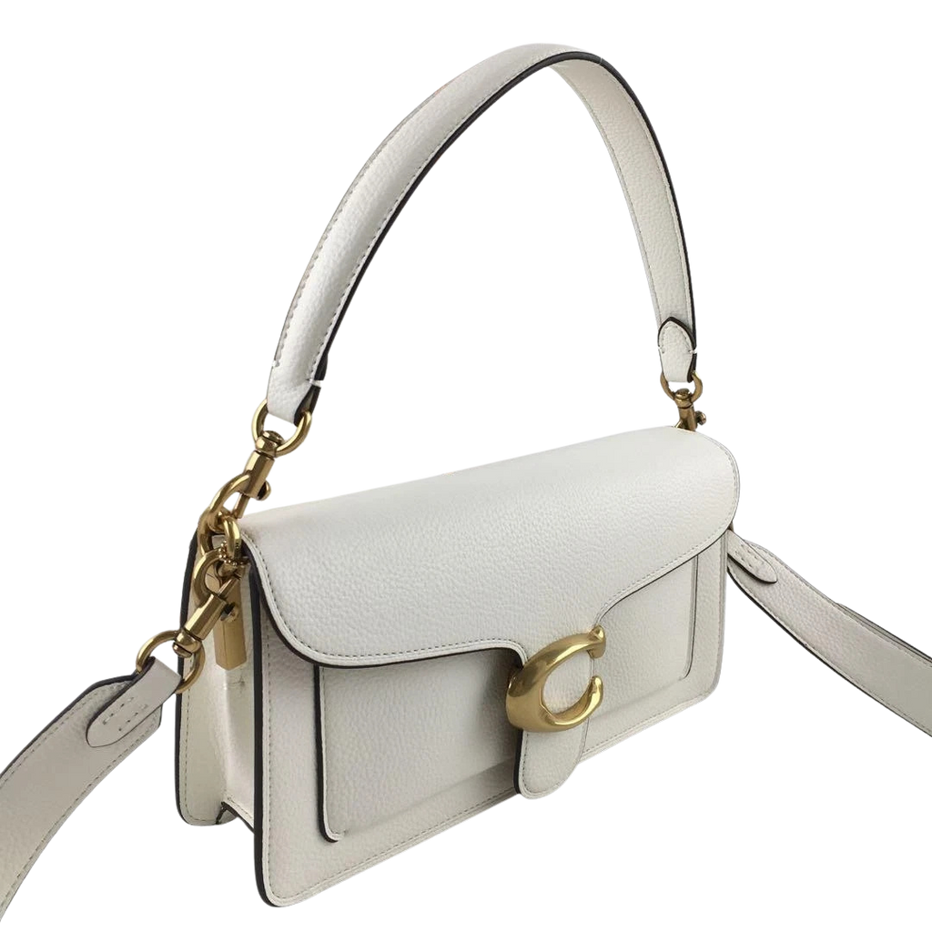COACH Tabby Shoulder Bag 26 Chalk White Brass Hardware Crossbody