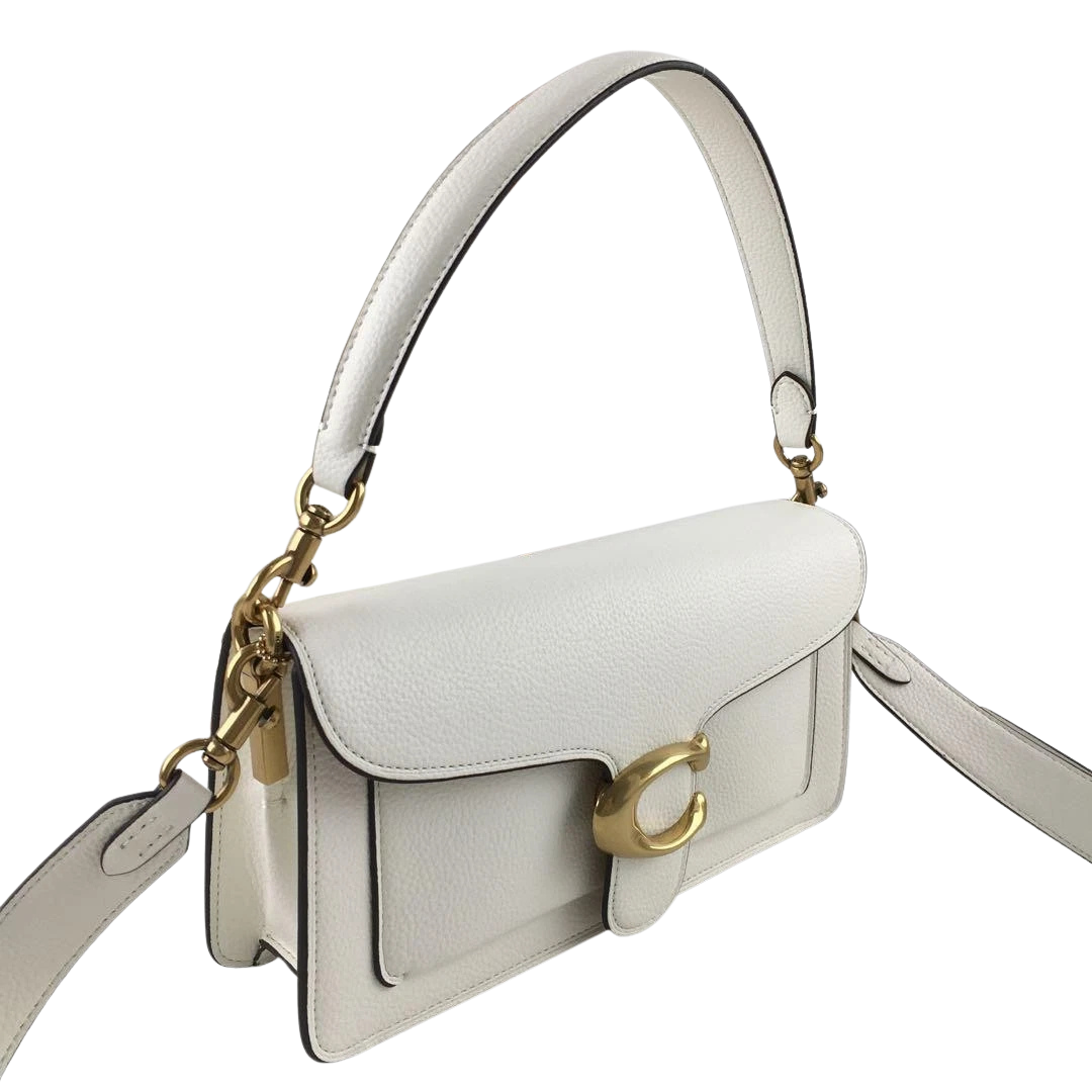 COACH Tabby Shoulder Bag 26 Chalk White Brass Hardware Crossbody