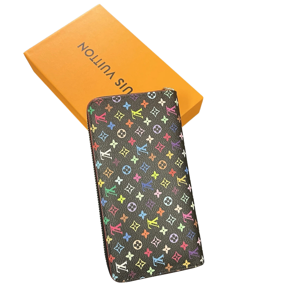 Louis Vuitton Multicolor Monogram Zip-Around Wallet Murakami Zipper Logo Women