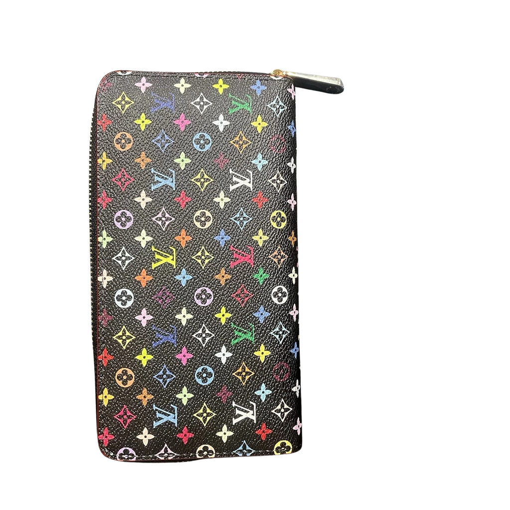 Louis Vuitton Multicolor Monogram Zip-Around Wallet Murakami Zipper Logo Women