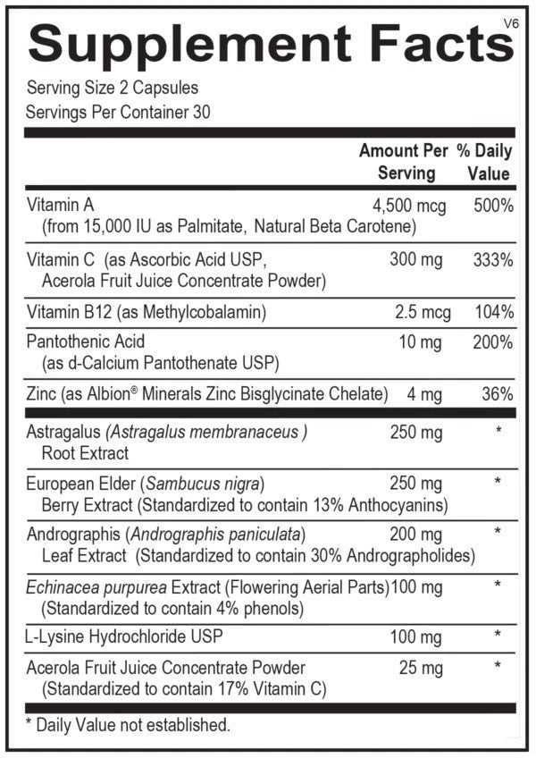 Viracid Immune Support Supplement  60 Capsules