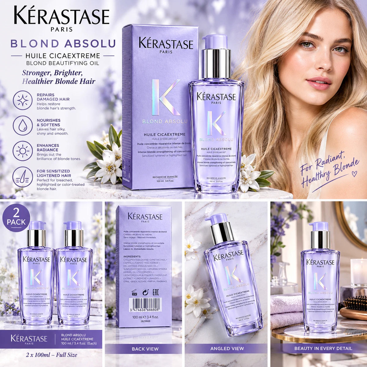 Kerastase Blond Absolu Huile Cicaextreme Blond Beautifying Oil 100ML