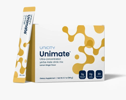 Unicity Unimate Natural Lemon Flavor (30 Sachets)