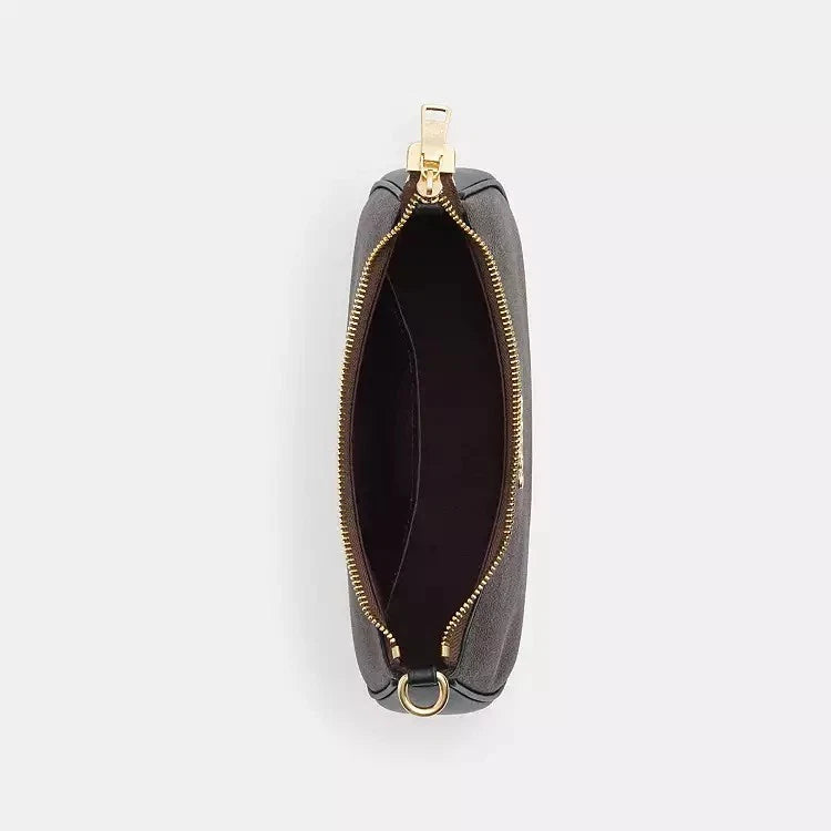 Coach Teri Shoulder Bag In Signature Canvas Gold Walnut Black